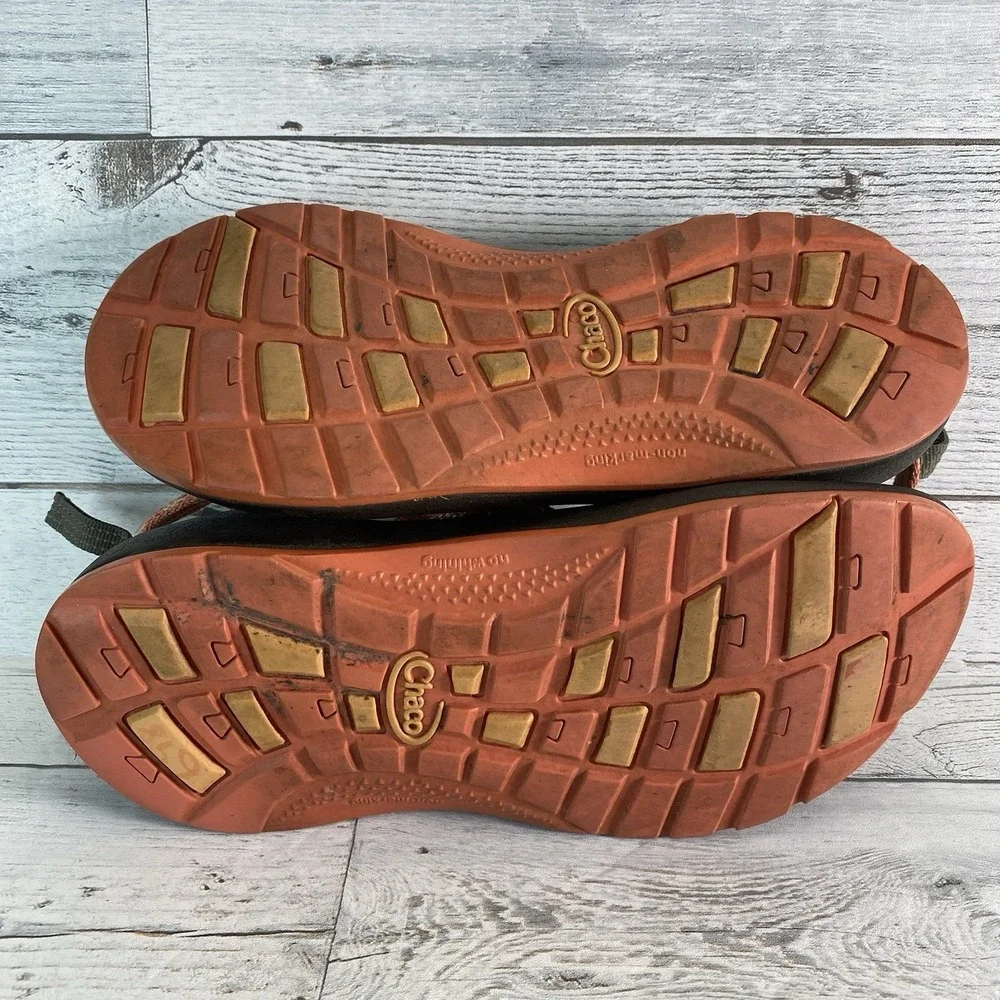 Chaco Sandals Kids 4 Orange Z1 Single Strap‎ Classic Summer Outdoor Hiking Fun